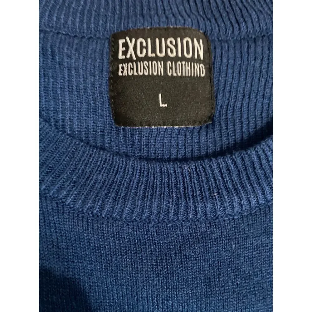 Kansas City Long Sleeve Crewneck Sweater Men Large Exclusion Clothing